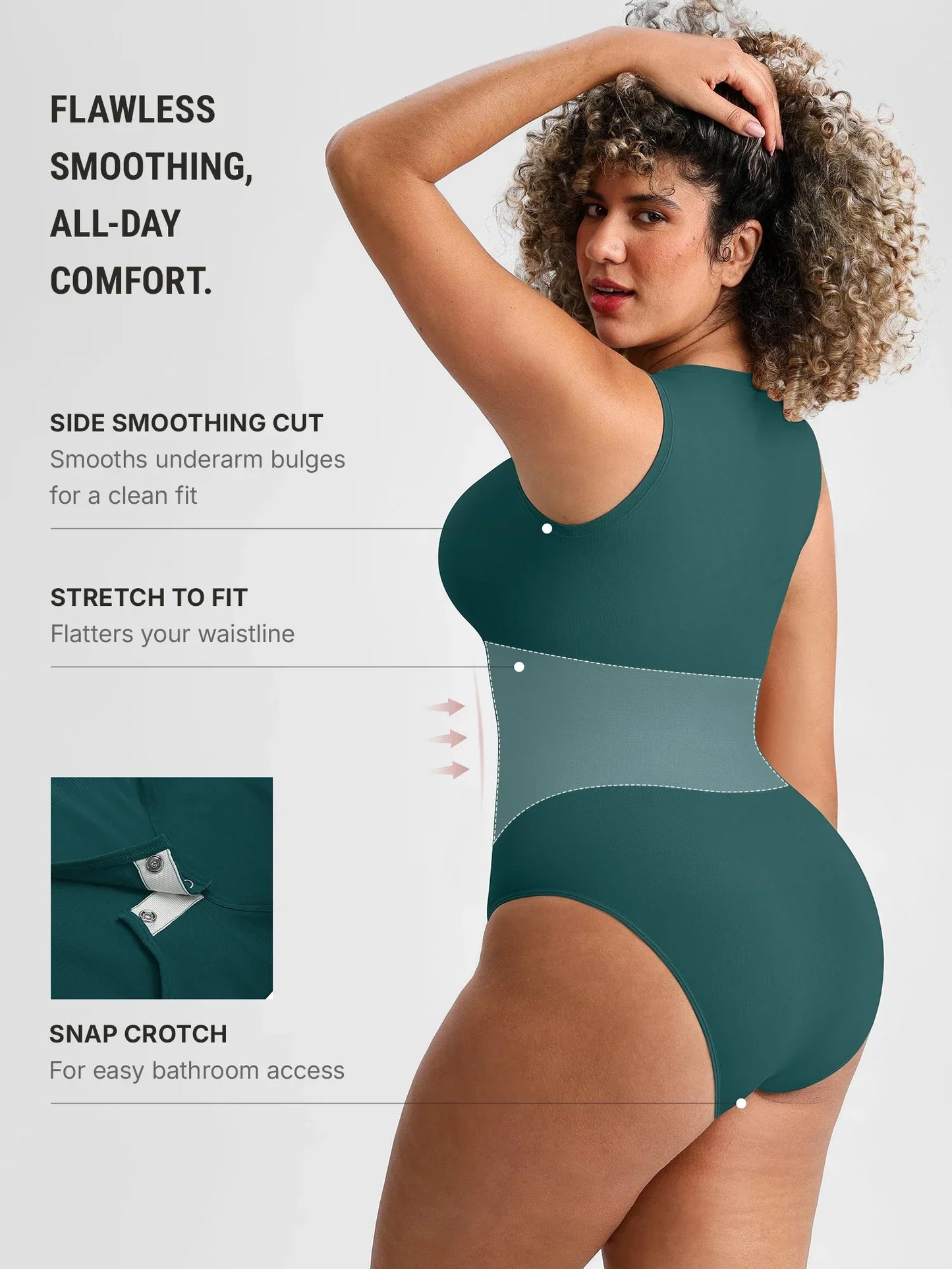 🏆LUCKYSONG®  Scoop Neck Buttery Seamless Everyday Bodysuit