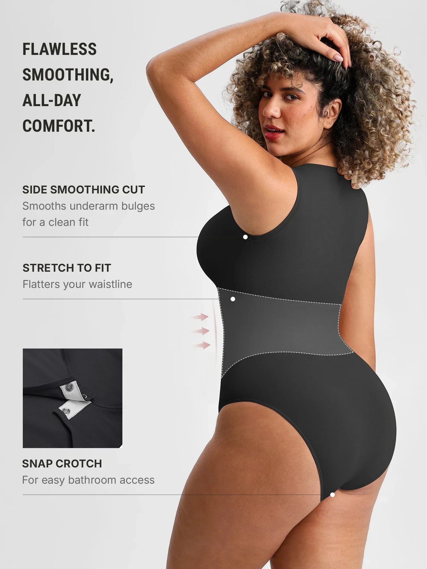 🏆LUCKYSONG®  Scoop Neck Buttery Seamless Everyday Bodysuit