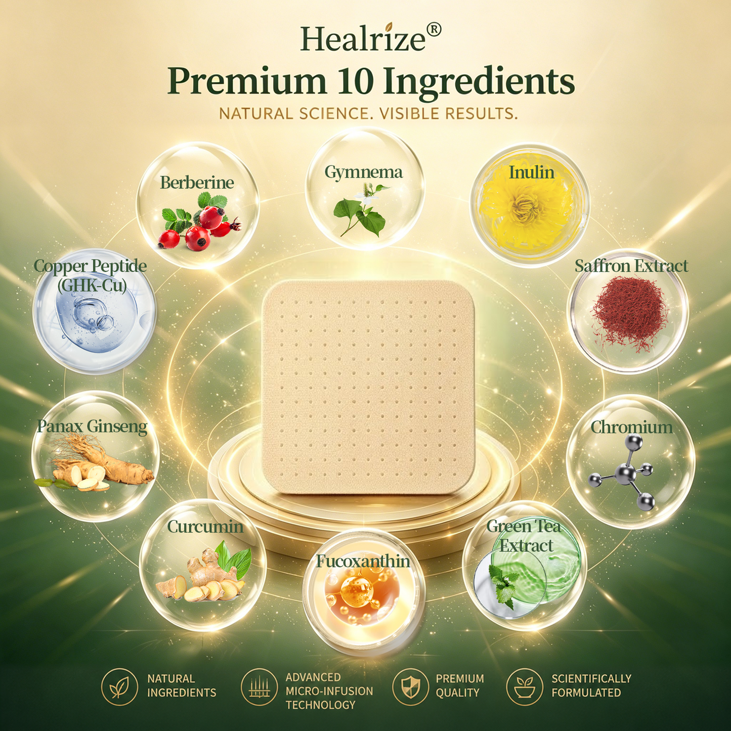 🇺🇸 𝐎𝐟𝐟𝐢𝐜𝐢𝐚𝐥 𝐁𝐫𝐚𝐧𝐝 𝐒𝐭𝐨𝐫𝐞 | 🗽Healrize® Gymnema & Berberine Advanced Nano-microneedles Patch