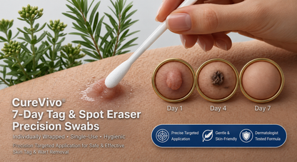 🔥🔥CureVivo® 👩‍⚕️7-Day 𝗦𝐤𝐢𝐧 𝐓𝐚𝐠 & 𝗪𝐚𝐫𝐭 𝐂𝐚𝐫𝐞 𝐏𝐫𝐞𝐜𝐢𝐬𝐢𝐨𝐧 𝐒𝐰𝐚𝐛𝐬（Individually Sealed, Single-Use）💪