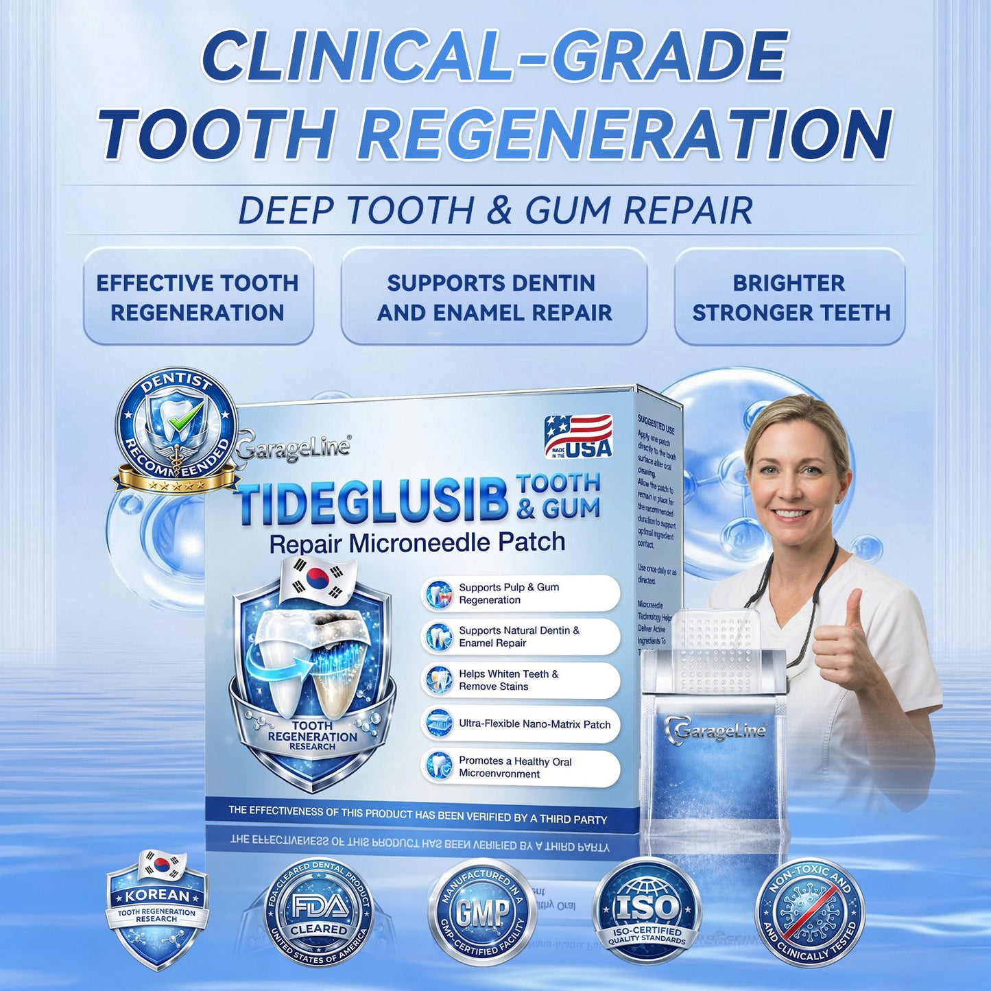 🦷GаrаgеLіnе®😜Tideglusib Fast‑Dissolving Tooth & Gum Repair Oral Strips🎨🎨(Supports tooth repair and helps relieve gum discomfort and other common oral concerns)
