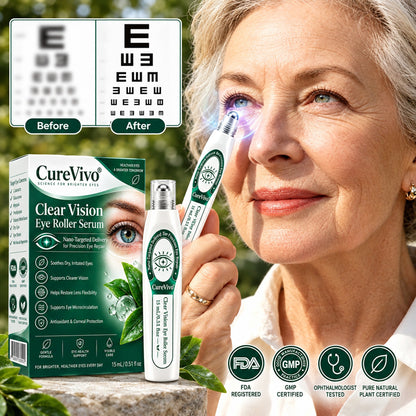 🧑‍⚕️CureVivo® Nano Clear Vision Eye Roller Serum – Professional Eye Comfort & Vision Support