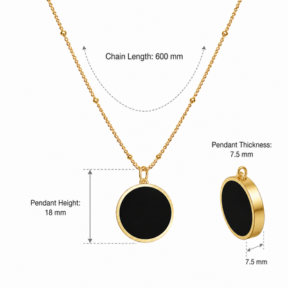 🔥50% off on the last day丨Oneswear® Black Onyx Lip Balm Necklace in 14K Gold