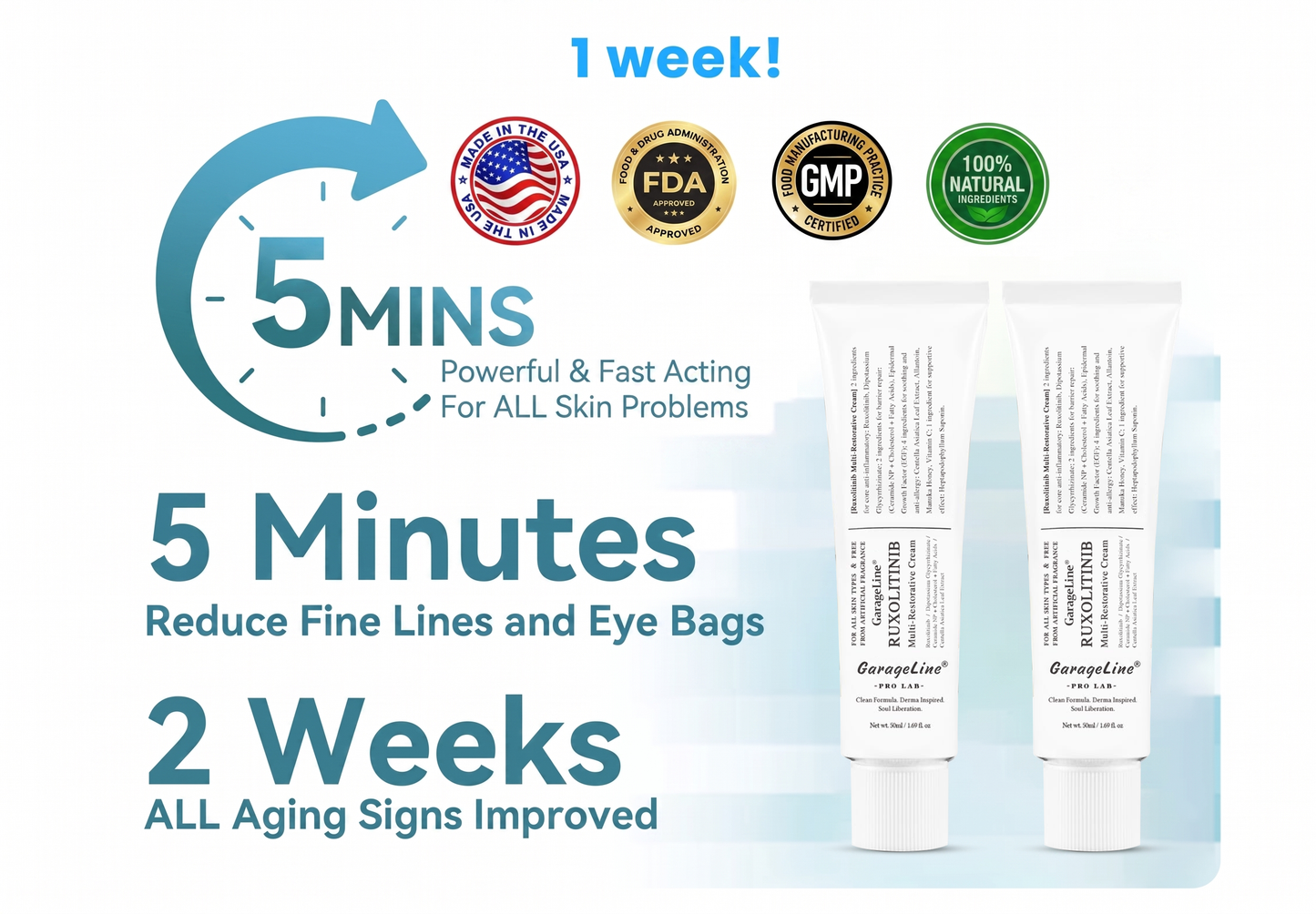 【GarageLine® Official Store】JAK-Smart Ruxolitinib Repair Complex 👨‍⚕️（Zero Inflammation, 72H Sustained Release | Acne Clear in 10 Days | 97.7% Redness Reduction | Clinically Tested）