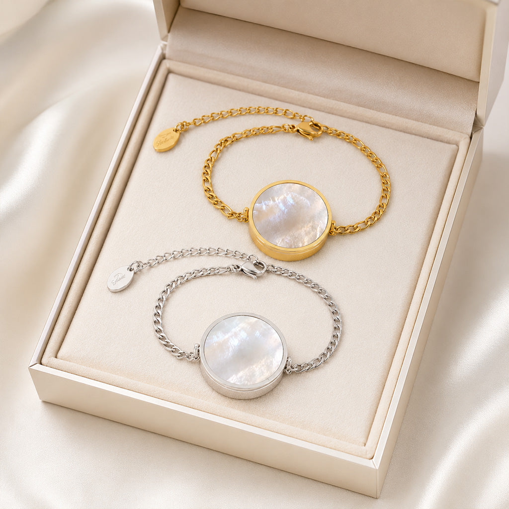 🔥50% off on the last day丨Oneswear® 14K Gold Mother-of-Pearl Mini Lip Balm Bracelet