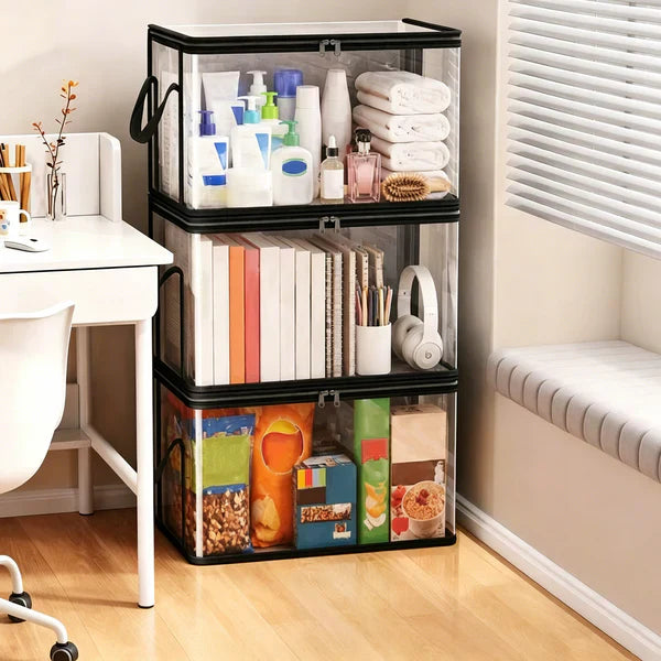 SVOZK® Clear Flip-Top Storage Box – Large Dust-Proof✨ & Moisture-Resistant Organizer for Clothes, Toys, Books & More🧸📚👕🧦
