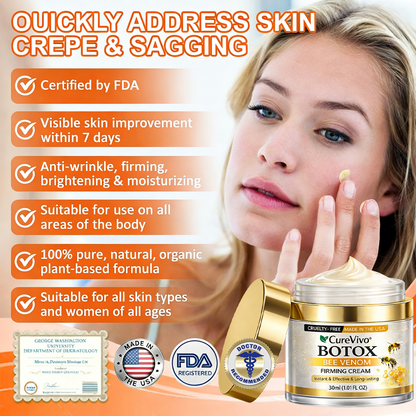 Made and Shipped from USA✨ CureVivo® Botox Bee Venom Firming Cream(🔥LAST DAY 70% OFF)💄