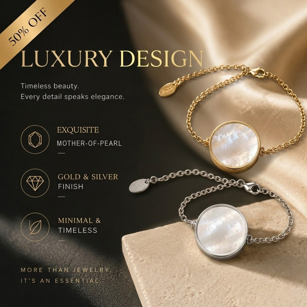 🔥50% off on the last day丨Oneswear® 14K Gold Mother-of-Pearl Mini Lip Balm Bracelet