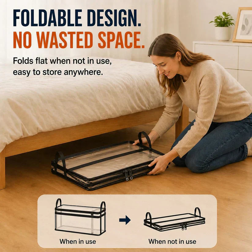 SVOZK® Clear Flip-Top Storage Box – Large Dust-Proof✨ & Moisture-Resistant Organizer for Clothes, Toys, Books & More🧸📚👕🧦