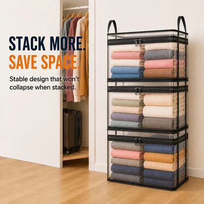 SVOZK® Clear Flip-Top Storage Box – Large Dust-Proof✨ & Moisture-Resistant Organizer for Clothes, Toys, Books & More🧸📚👕🧦