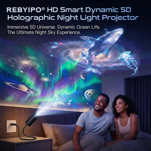 🔥Last day 70%off丨REBYIPO® Night Light Projector - Smart Holographic Star Projector💡