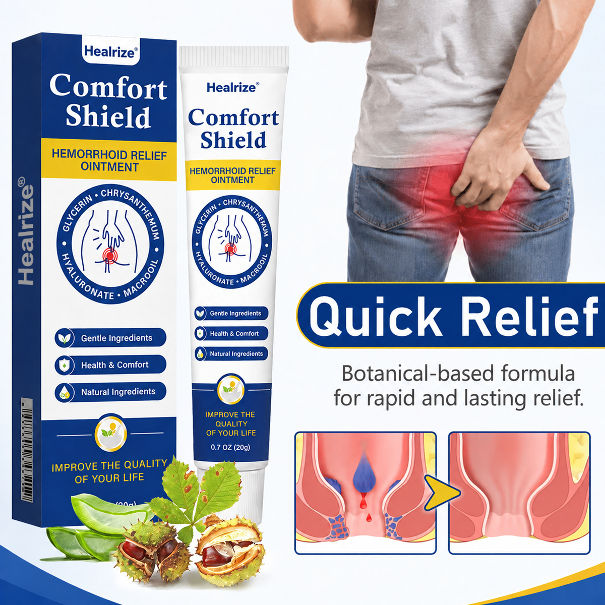 Healrize® ComfortShield Hemorrhoid Relief Ointment