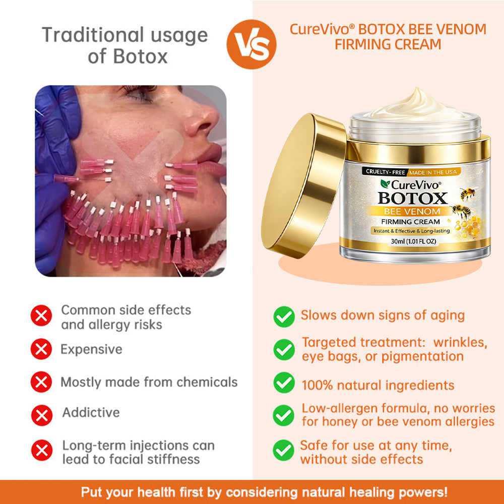 Made and Shipped from USA✨ CureVivo® Botox Bee Venom Firming Cream(🔥LAST DAY 70% OFF)💄