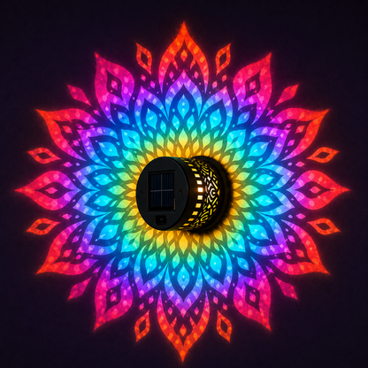 🔥Last Day 50% OFF 丨 💡REBYIPO® 2-in-1 Solar Mandala Projection Light-Colorful Projection · Outdoor Mosquito-Repelling Aid