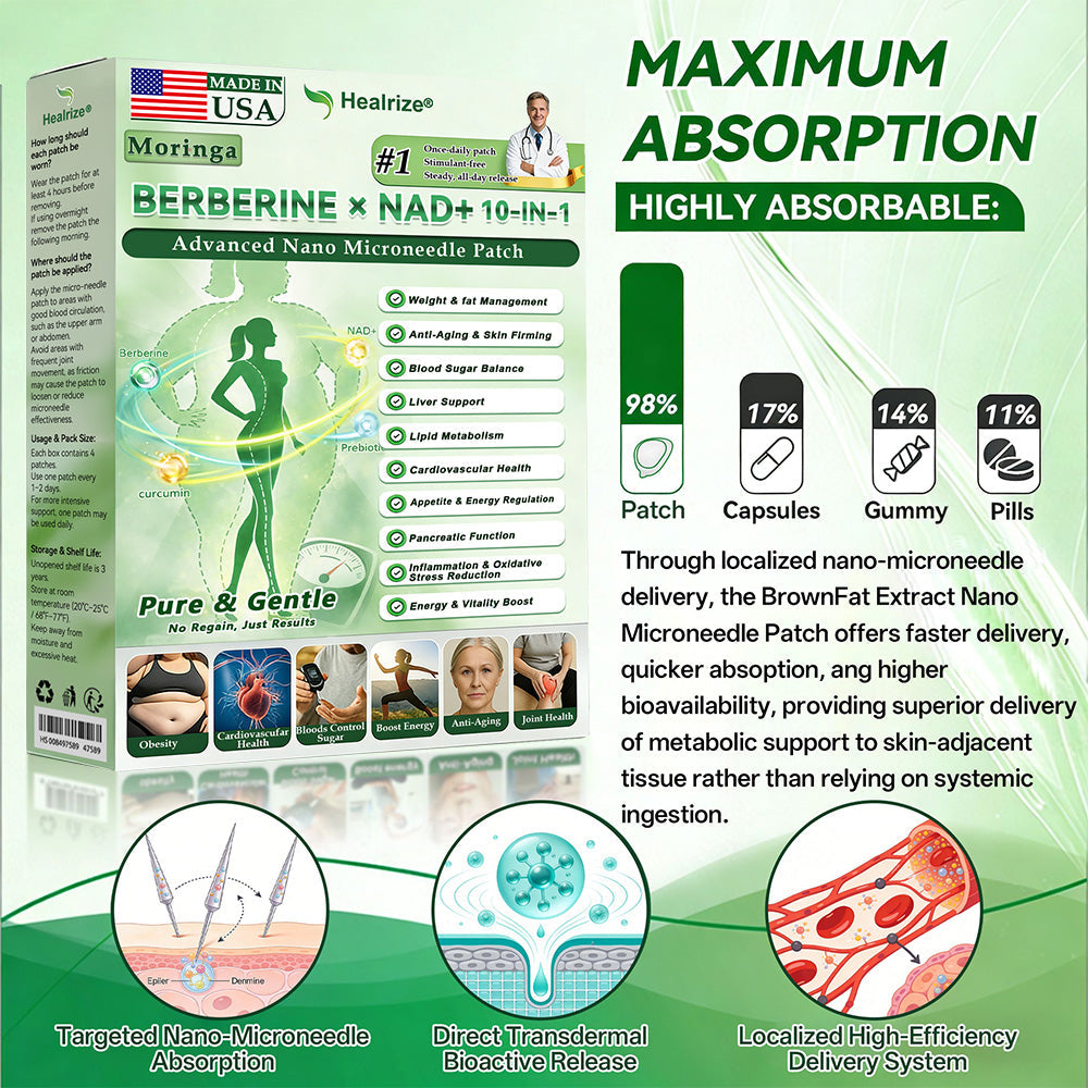 🇺🇸 𝐎𝐟𝐟𝐢𝐜𝐢𝐚𝐥 𝐔𝐒 𝐒𝐭𝐨𝐫𝐞 | 🗽 𝐇𝐞𝐚𝐥𝐫𝐢𝐳𝐞® Moringa · Berberine × NAD+ 𝟏𝟎-𝐢𝐧-𝟏 𝐀𝐝𝐯𝐚𝐧𝐜𝐞𝐝 𝐍𝐚𝐧𝐨 𝐌𝐢𝐜𝐫𝐨𝐧𝐞𝐞𝐝𝐥𝐞 𝐏𝐚𝐭𝐜𝐡 — 𝐎𝐧𝐜𝐞 𝐃𝐚𝐢𝐥𝐲, 𝐕𝐢𝐬𝐢𝐛𝐥𝐞 𝐑𝐞𝐬𝐮𝐥𝐭𝐬 𝐢𝐧 𝟕 𝐃𝐚𝐲𝐬 🕊️