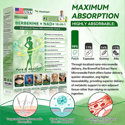 🇺🇸 𝐎𝐟𝐟𝐢𝐜𝐢𝐚𝐥 𝐔𝐒 𝐒𝐭𝐨𝐫𝐞 | 🗽 𝐇𝐞𝐚𝐥𝐫𝐢𝐳𝐞® Moringa · Berberine × NAD+ 𝟏𝟎-𝐢𝐧-𝟏 𝐀𝐝𝐯𝐚𝐧𝐜𝐞𝐝 𝐍𝐚𝐧𝐨 𝐌𝐢𝐜𝐫𝐨𝐧𝐞𝐞𝐝𝐥𝐞 𝐏𝐚𝐭𝐜𝐡 — 𝐎𝐧𝐜𝐞 𝐃𝐚𝐢𝐥𝐲, 𝐕𝐢𝐬𝐢𝐛𝐥𝐞 𝐑𝐞𝐬𝐮𝐥𝐭𝐬 𝐢𝐧 𝟕 𝐃𝐚𝐲𝐬 🕊️