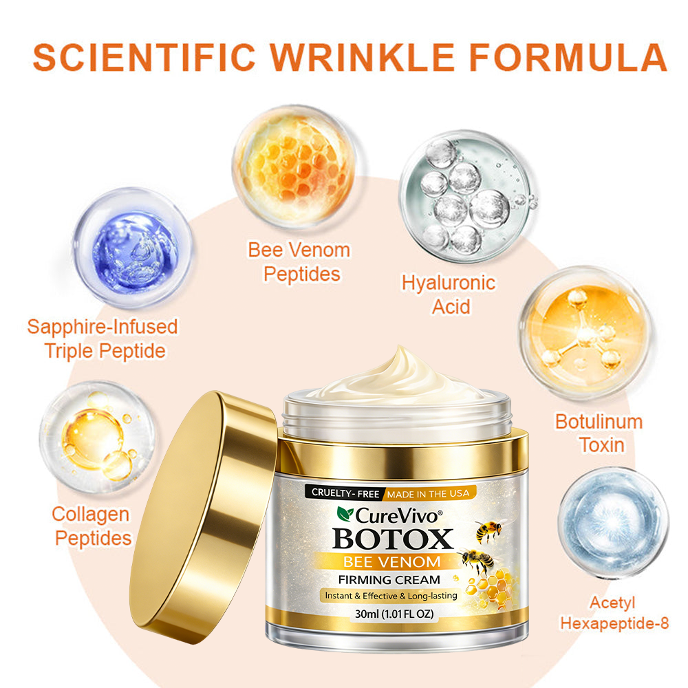 Made and Shipped from USA✨ CureVivo® Botox Bee Venom Firming Cream(🔥LAST DAY 70% OFF)💄