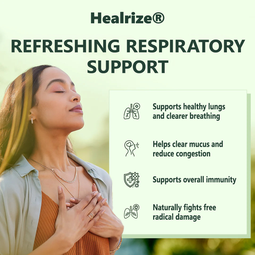 Healrize® 🌿 Organic Lung Cleansing Mullein Leaf Extract Drops Clinically proven to relieve cough, phlegm, asthma, and COPD (Chronic Obstructive Pulmonary Disease) — Breathe freely and easily.