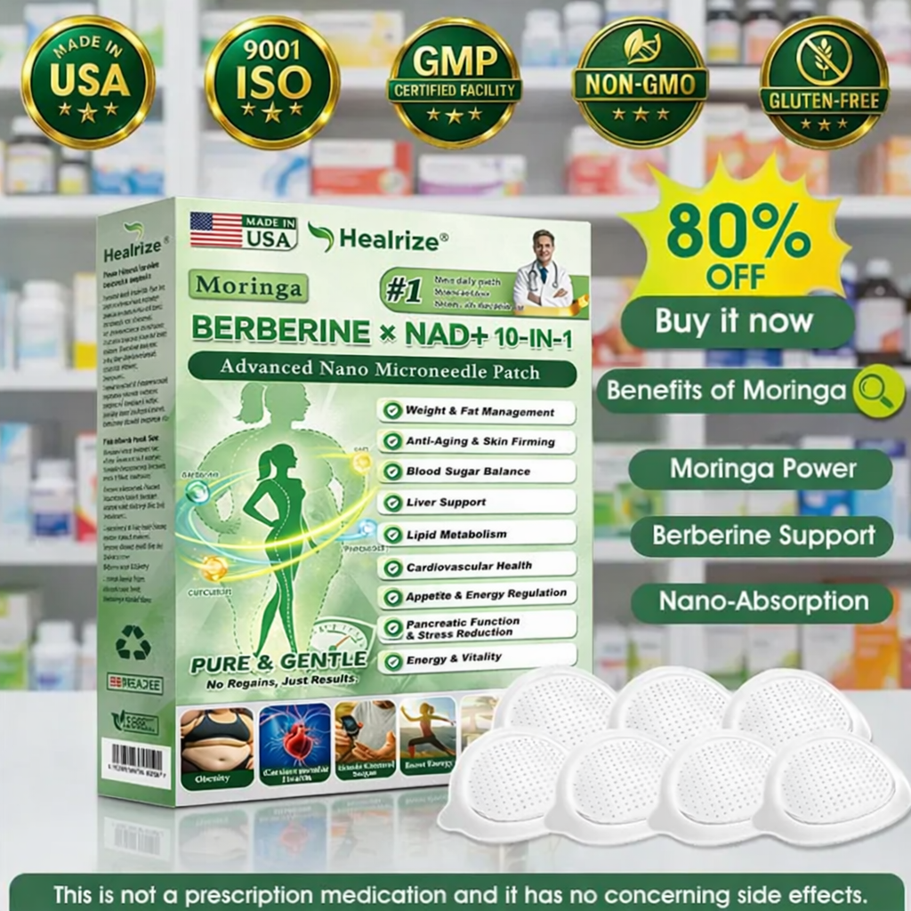 🇺🇸 𝐎𝐟𝐟𝐢𝐜𝐢𝐚𝐥 𝐔𝐒 𝐒𝐭𝐨𝐫𝐞 | 🏵️𝐇𝐞𝐚𝐥𝐫𝐢𝐳𝐞® Moringa · Berberine × NAD+ 𝟏𝟎-𝐢𝐧-𝟏 𝐀𝐝𝐯𝐚𝐧𝐜𝐞𝐝 𝐍𝐚𝐧𝐨 𝐌𝐢𝐜𝐫𝐨𝐧𝐞𝐞𝐝𝐥𝐞 𝐏𝐚𝐭𝐜𝐡 — 𝐎𝐧𝐜𝐞 𝐃𝐚𝐢𝐥𝐲, 𝐕𝐢𝐬𝐢𝐛𝐥𝐞 𝐑𝐞𝐬𝐮𝐥𝐭𝐬 𝐢𝐧 𝟕 𝐃𝐚𝐲𝐬
