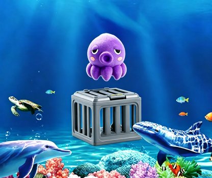 🔥2026 Hot Sale 51% OFF丨BVJ®⚡Summer Pool Toys for Kids - Diving Animal & Cage Set🎁🌊Sink & Seek Game🎉💦