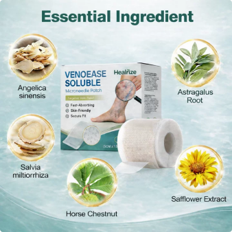 🇺🇸👨‍⚕️✅𝐇𝐞𝐚𝐥𝐫𝐢𝐳𝐞® VenoEase Soluble Microneedle Patch🗽Instant Relief, Long-Term Results 🗽