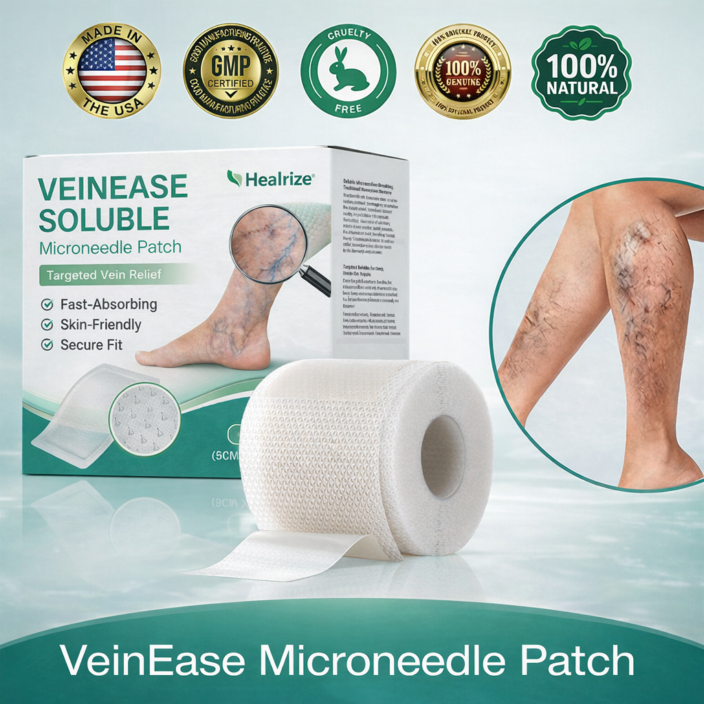 🇺🇸👨‍⚕️✅𝐇𝐞𝐚𝐥𝐫𝐢𝐳𝐞® VenoEase Soluble Microneedle Patch🗽Instant Relief, Long-Term Results 🗽
