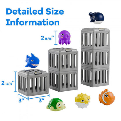 🔥2026 Hot Sale 51% OFF丨BVJ®⚡Summer Pool Toys for Kids - Diving Animal & Cage Set🎁🌊Sink & Seek Game🎉💦